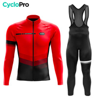 Roupa de ciclismo de inverno vermelho - Agilidade - Destockage