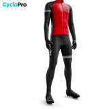 Roupa de ciclismo de inverno vermelho - eklïps