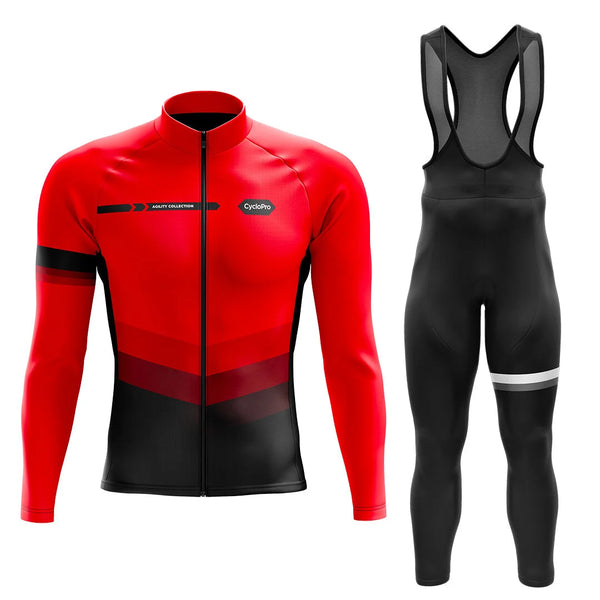 Roupa de ciclismo de inverno vermelho - Agilidade