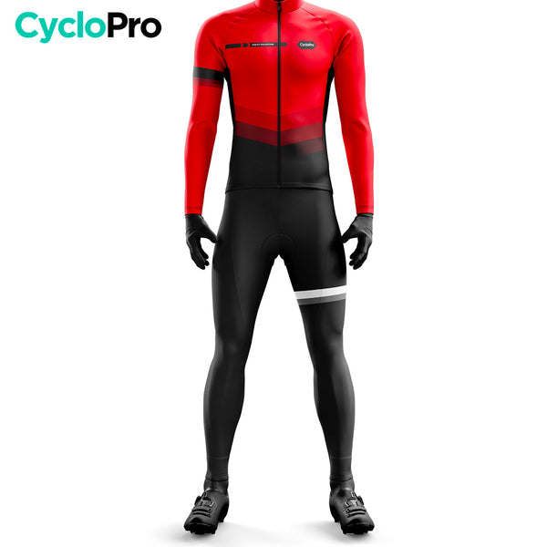 Roupa de ciclismo de inverno vermelho - Agilidade - Destockage