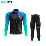 Roupa de ciclismo de inverno - coleção do Azure