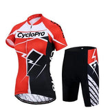 TENUE VÉLO DE ROUTE ROUGE - CONFORT+ Tenue de cyclisme été CycloPro Sans XS 