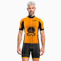 tenue cycliste ete fleur de lage orange