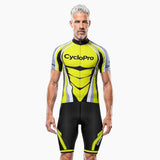 Ciclista de rota amarela - forma+