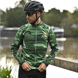 veste thermique cyclisme militaire verte feuille 1