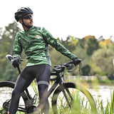 veste thermique cyclisme militaire verte feuille 6