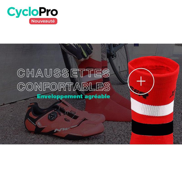 Chaussettes pour cycliste Noire Chaussettes respirantes X-TIGER Official Store 