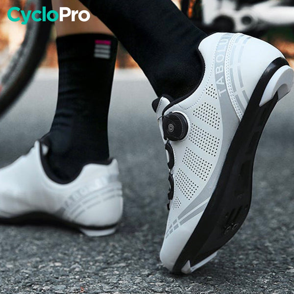 Chaussures vélo de route blanches - Road+ chaussures de route CycloPro 