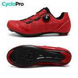 Chaussures vélo de route rouge - Road+ chaussures de route CycloPro 