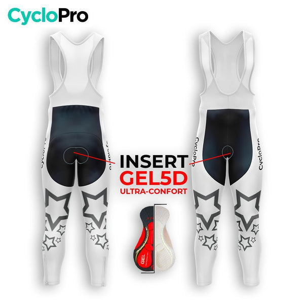 COLLANT CYCLISTE AUTOMNE HOMME BLANC - STAR+ cuissard long homme GT-Cycle Outdoor Store 