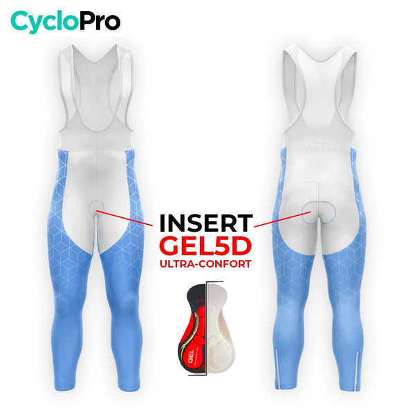COLLANT CYCLISTE AUTOMNE HOMME BLEU - CUBIC+ cuissard long homme GT-Cycle Outdoor Store 