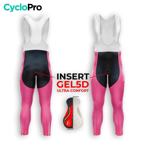 COLLANT CYCLISTE AUTOMNE HOMME ROSE - SPEED+ cuissard long homme GT-Cycle Outdoor Store 