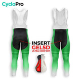 COLLANT CYCLISTE AUTOMNE HOMME / VERT - TRACE+ cuissard long homme GT-Cycle Outdoor Store 