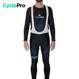 COLLANT CYCLISTE BLEU LIBERTY+ - AUTOMNE - HOMME - DESTOCKAGE cuissard long homme CycloPro XS Avec Bretelles 