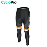 COLLANT CYCLISTE ORANGE ÉVASION+ - AUTOMNE - HOMME cuissard long homme GT-Cycle Outdoor Store XS Sans Bretelles 