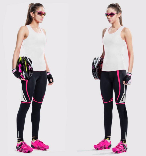 COLLANT CYCLISTE POUR FEMMES AUTOMNE BLANC - OPTIMUM+ Collant automne femme CycloPro 