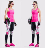 COLLANT CYCLISTE POUR FEMMES HIVER - FLEURS PASSION Collant automne femme CycloPro 