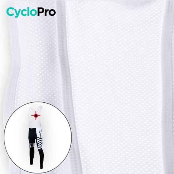 COLLANT CYCLISTE POUR FEMMES NOIRE ET BLANC - AUTOMNE Collant cyclisme femme CycloPro 