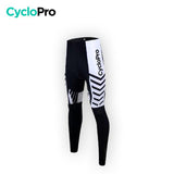 COLLANT CYCLISTE POUR FEMMES NOIRE ET BLANC - AUTOMNE Collant cyclisme femme CycloPro Sans S 