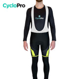 COLLANT CYCLISTE THERMIQUE JAUNE - HIVER - HOMME - DESTOCKAGE cuissard long homme GT-Cycle Outdoor Store XS 