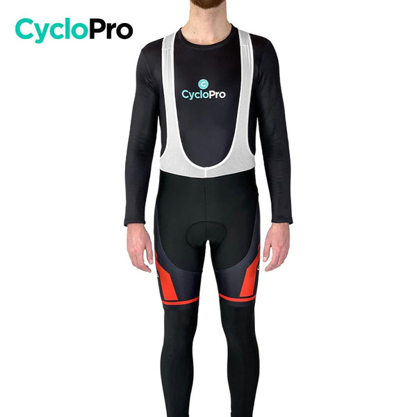 COLLANT CYCLISTE THERMIQUE ROUGE - HIVER - HOMME - DESTOCKAGE Cuissard long pour homme GT-Cycle Outdoor Store XS 