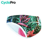 CULOTTE FLEURS TROPICALES VTT/CYCLISME ABSOR+ - FEMME - DESTOCKAGE Culotte absorbe chocs Cyclo Pro 