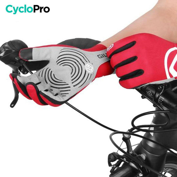 Gants vélo d'automne Rouge - Skin+ gants vélo CycloPro 