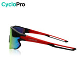 Lunettes Vélo Verres Interchangeables Rouge