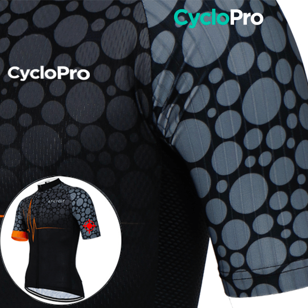 Maillot de cyclisme Orange - Pulsation+ Maillot court cyclisme GT-Cycle Outdoor Store 