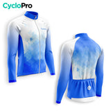 MAILLOT LONG DE CYCLISME AUTOMNE BLEU - CRISTAL+ maillot automne cyclisme GT-Cycle Outdoor Store 