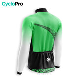 MAILLOT LONG DE CYCLISME AUTOMNE VERT - TRACE+ maillot cyclisme automne GT-Cycle Outdoor Store 