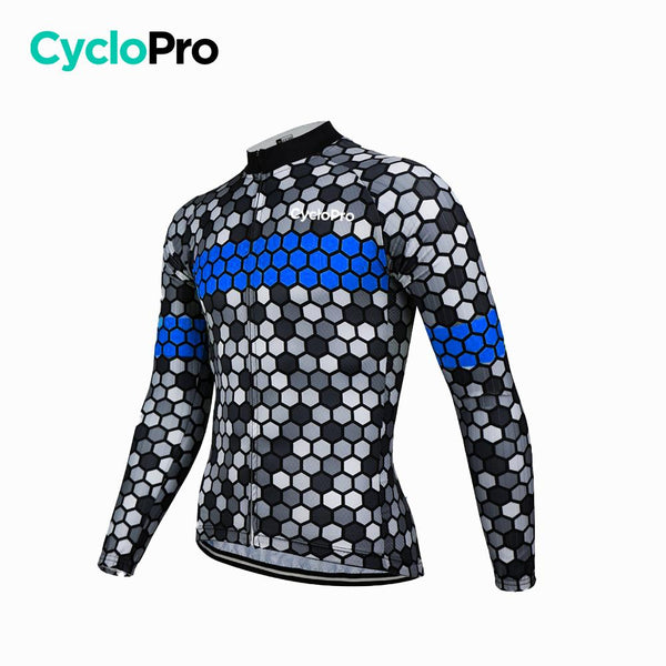 MAILLOT LONG DE CYCLISME BLEU - AUTOMNE - ATMOSPHERE+ Maillot long pour homme GT-Cycle Outdoor Store 