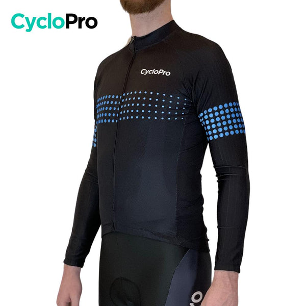 MAILLOT LONG DE CYCLISME BLEU - AUTOMNE - LIBERTY+ Maillot long pour homme GT-Cycle Outdoor Store 