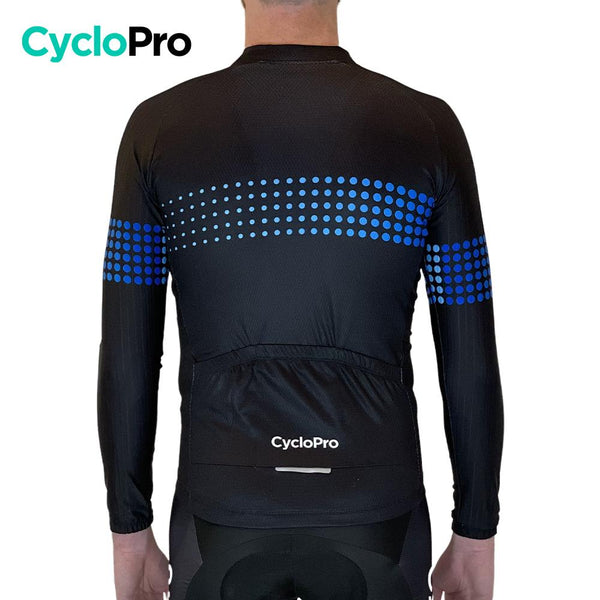 MAILLOT LONG DE CYCLISME BLEU - AUTOMNE - LIBERTY+ Maillot long pour homme GT-Cycle Outdoor Store 