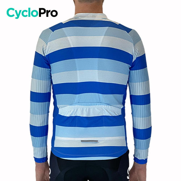 MAILLOT LONG DE CYCLISME BLEU - HIVER - ÉVASION+ Maillot thermique homme GT-Cycle Outdoor Store 