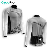 MAILLOT LONG DE CYCLISME HIVER GRIS - TRACE+ Maillot thermique homme GT-Cycle Outdoor Store 