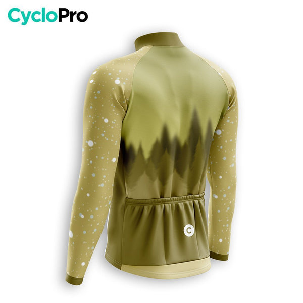 MAILLOT LONG DE CYCLISME HIVER JAUNE - SNOW+ Maillot thermique homme GT-Cycle Outdoor Store 