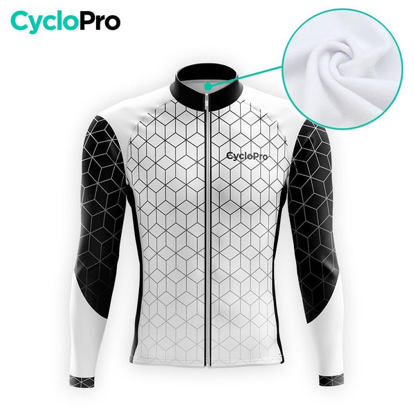 MAILLOT LONG DE CYCLISME HIVER NOIR - CUBIC+ Maillot thermique homme GT-Cycle Outdoor Store 