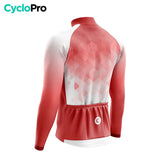 MAILLOT LONG DE CYCLISME HIVER ROUGE - CRISTAL+ Maillot thermique homme GT-Cycle Outdoor Store 