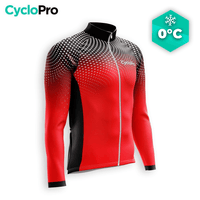 MAILLOT LONG DE CYCLISME HIVER ROUGE - DIMENSION+ - DESTOCKAGE Maillot thermique homme Cyclo Pro S 