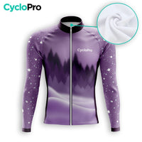 MAILLOT LONG DE CYCLISME HIVER VIOLET - SNOW+ Maillot thermique homme GT-Cycle Outdoor Store 