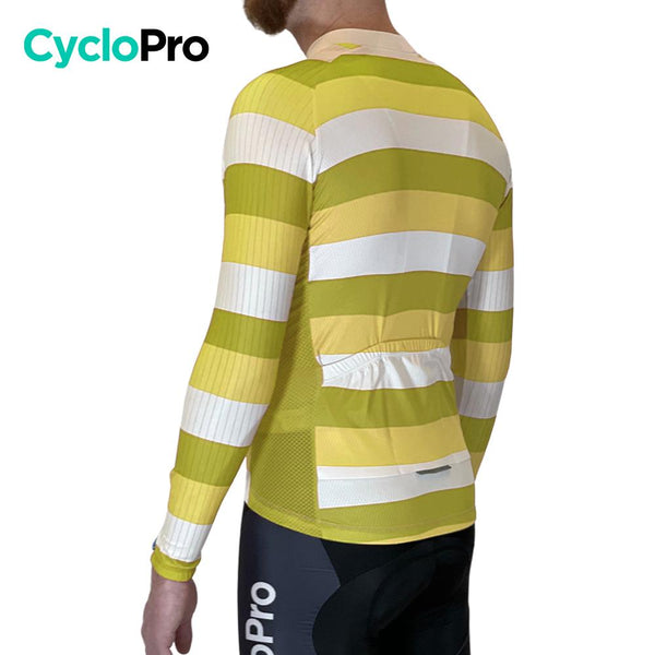 MAILLOT LONG DE CYCLISME JAUNE - AUTOMNE - ÉVASION+ Maillot long pour homme GT-Cycle Outdoor Store 