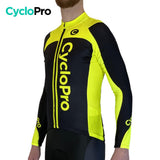 MAILLOT LONG DE CYCLISME JAUNE FLUO - HIVER - FLASH+ - DESTOCKAGE Maillot thermique homme GT-Cycle Outdoor Store 