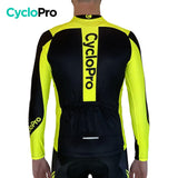 MAILLOT LONG DE CYCLISME JAUNE FLUO - HIVER - FLASH+ Maillot thermique homme GT-Cycle Outdoor Store 