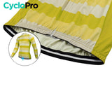 MAILLOT LONG DE CYCLISME JAUNE - HIVER - ÉVASION+ Maillot thermique homme GT-Cycle Outdoor Store 