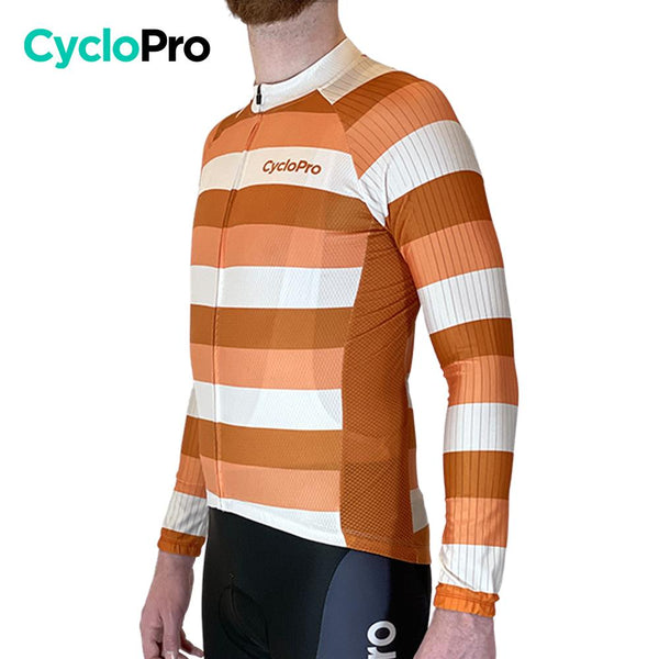 MAILLOT LONG DE CYCLISME ORANGE - HIVER - ÉVASION+ Maillot thermique homme GT-Cycle Outdoor Store 