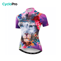 MAILLOT MANCHE COURTE FEMME - QUIET LION - DESTOCKAGE CycloPro S 