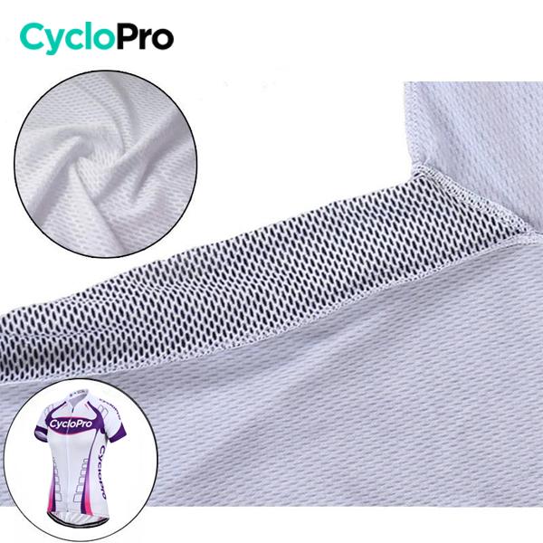 Maillot Vélo de Route Violet - Confort+ - DESTOCKAGE Tenue de cyclisme été Cyclo Pro 