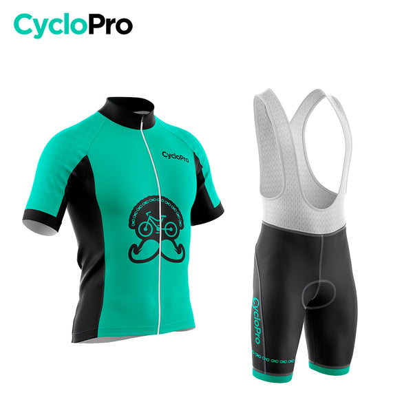 Roupa de ciclismo turquesa - flor de idade