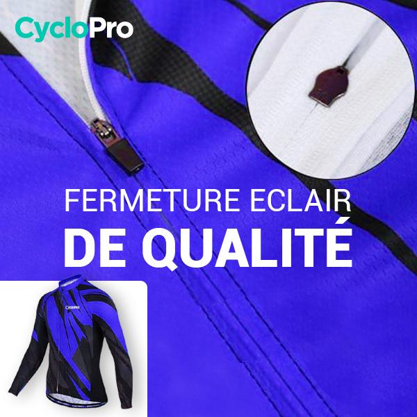TENUE CYCLISTE AUTOMNE BLEUE - ABSTRACT+ tenue cyclisme homme CycloPro 